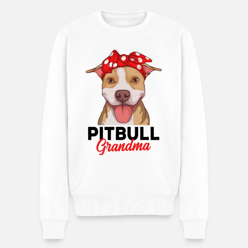 Pitbull - Männer Premium Bio Pullover - Weiß