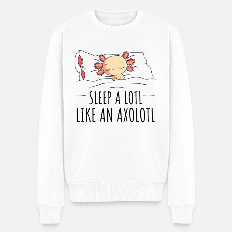Axolotl - Pull Premium bio Homme - blanc