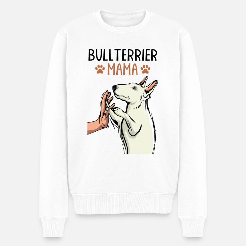 Bullterrier - Männer Premium Bio Pullover - Weiß