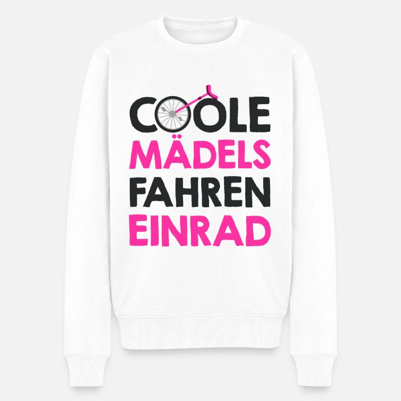 Einrad - Männer Premium Bio Pullover - Weiß
