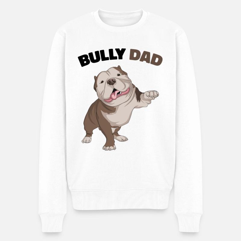 American Bully - Männer Premium Bio Pullover - Weiß