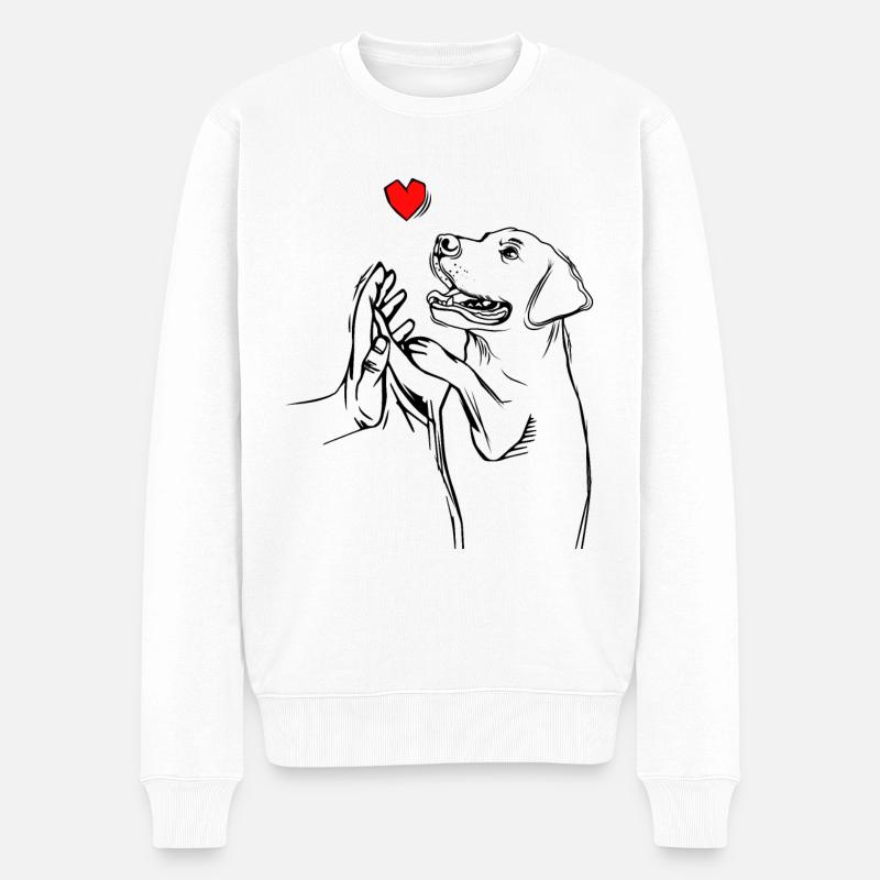 Labrador - Männer Premium Bio Pullover - Weiß