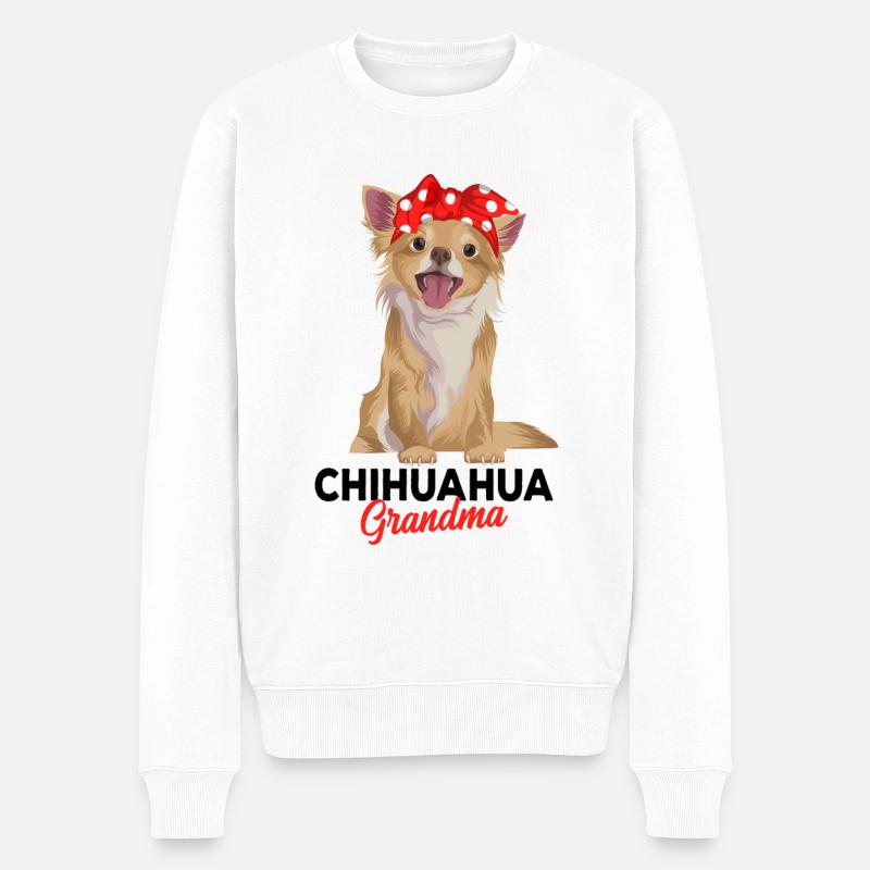 Chihuahua - Pull Premium bio Homme - blanc