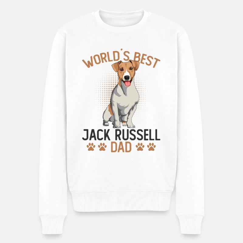 Jack Russell Terrier - Pull Premium bio Homme - blanc