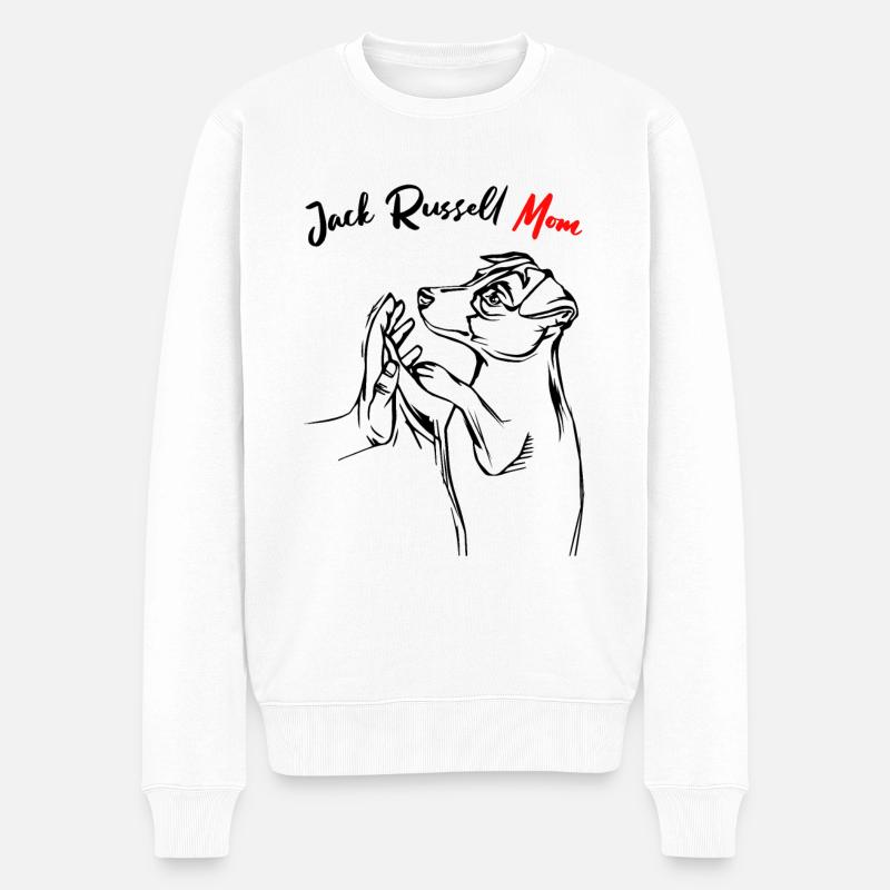 Jack Russell Terrier - Männer Premium Bio Pullover - Weiß