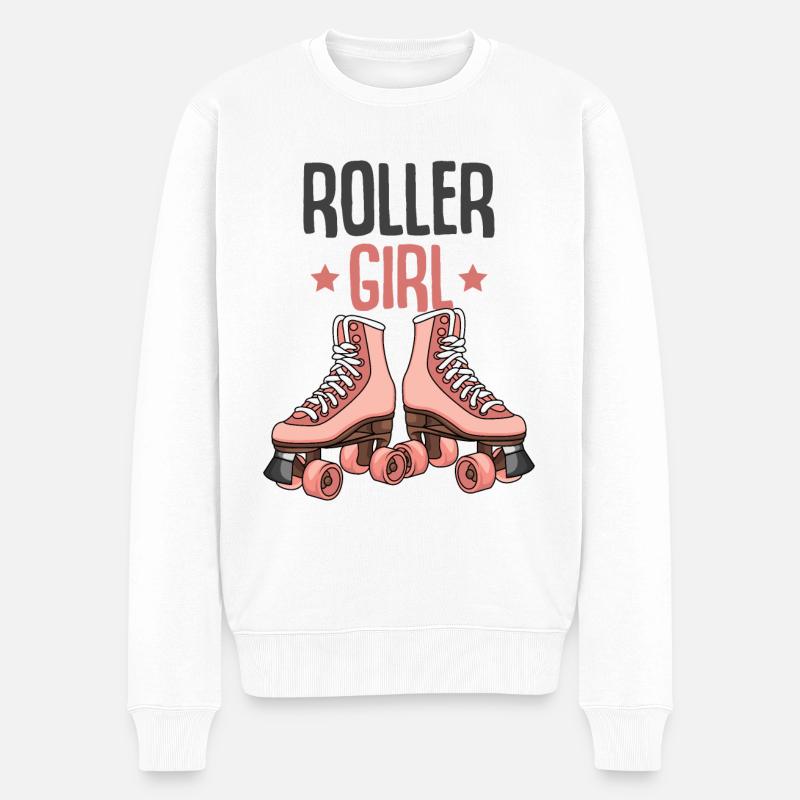 Patins à roulettes filles - Pull Premium bio Homme - blanc