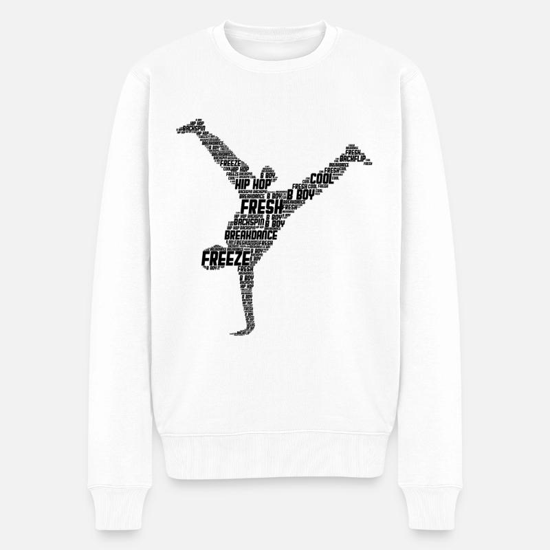 Breakdance - Pull Premium bio Homme - blanc