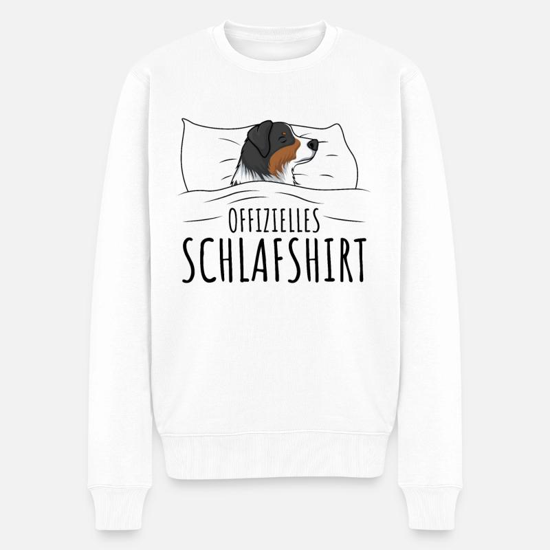 Australian Shepherd - Männer Premium Bio Pullover - Weiß