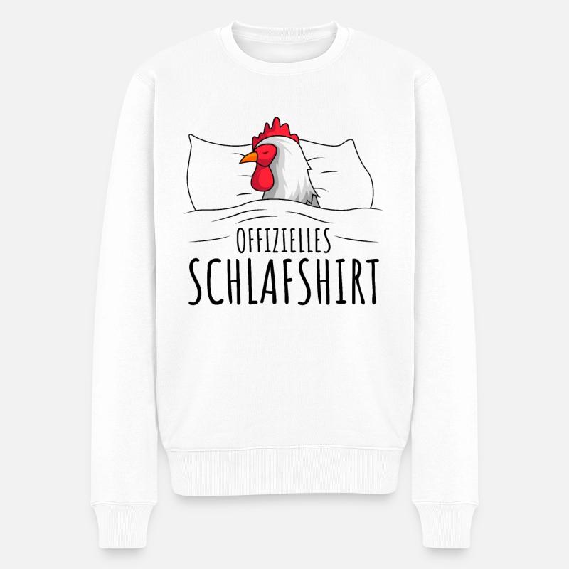 Hühner - Männer Premium Bio Pullover - Weiß