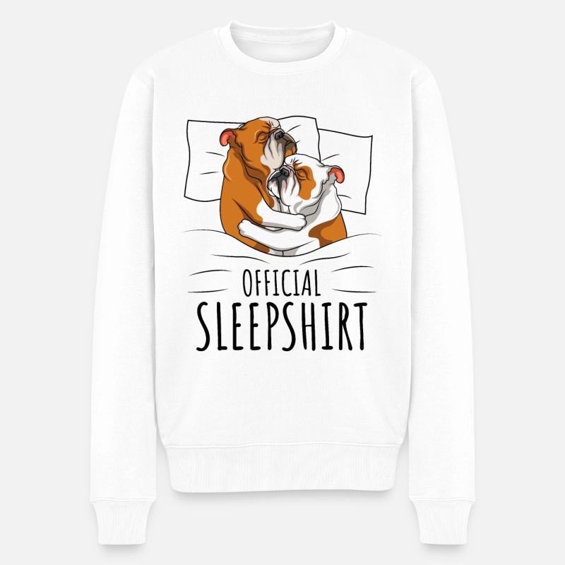 Bouledogue anglais - Pull Premium bio Homme - blanc