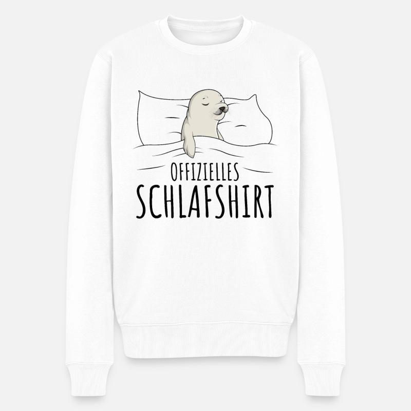 Robbe - Männer Premium Bio Pullover - Weiß