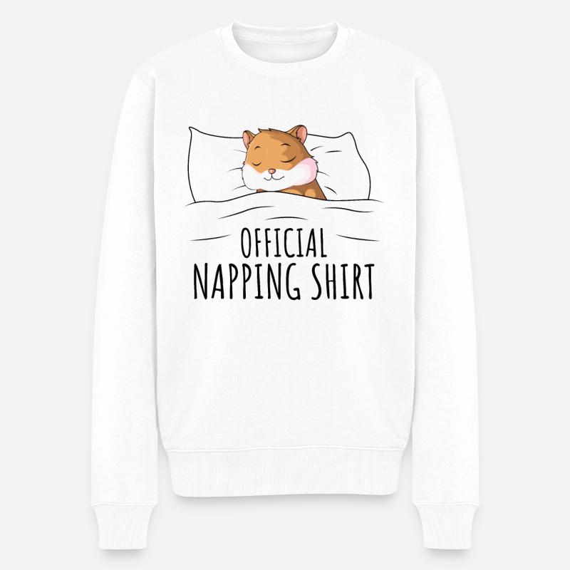 Meerschweinchen - Männer Premium Bio Pullover - Weiß