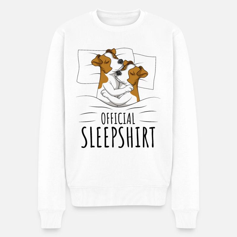 Jack Russell Terrier - Männer Premium Bio Pullover - Weiß