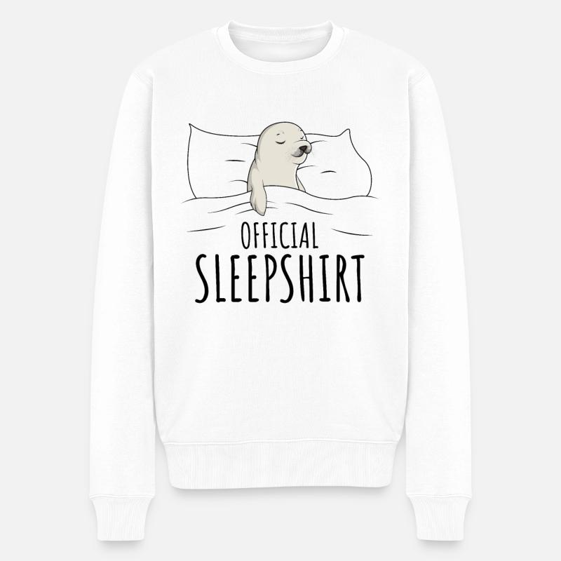 Robbe - Männer Premium Bio Pullover - Weiß