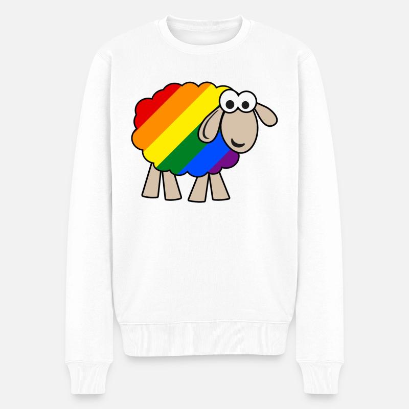 Mouton arc-en-ciel - Pull Premium bio Homme - blanc