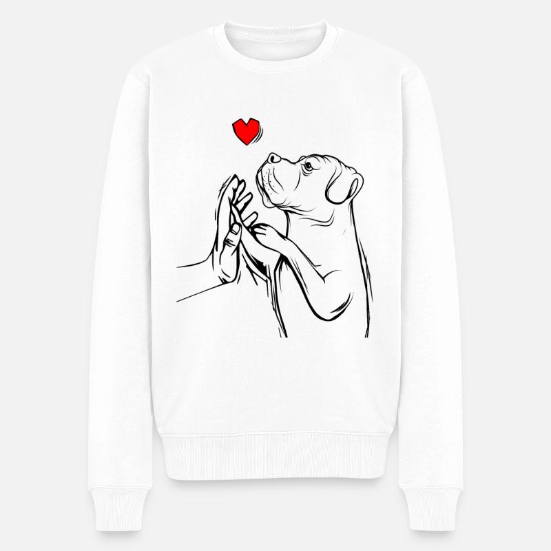 Cane Corso - Männer Premium Bio Pullover - Weiß