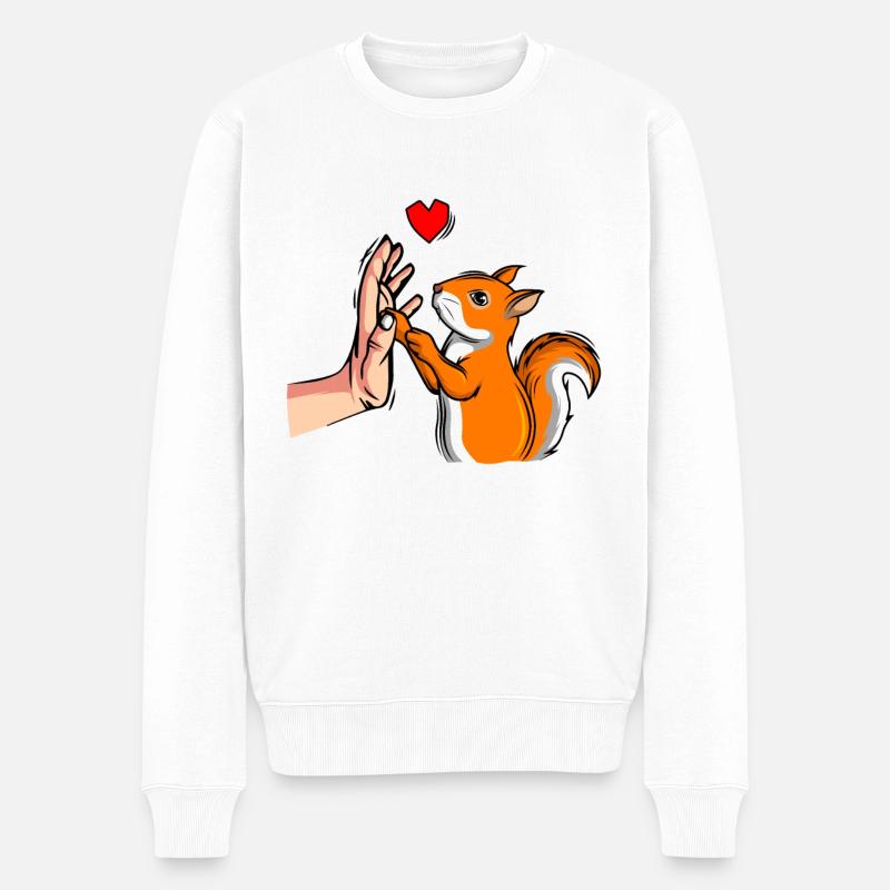 Écureuil Filles Enfants Dames - Pull Premium bio Homme - blanc