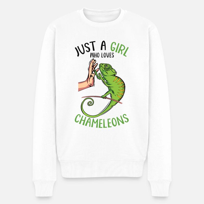 Fille caméléon - Pull Premium bio Homme - blanc