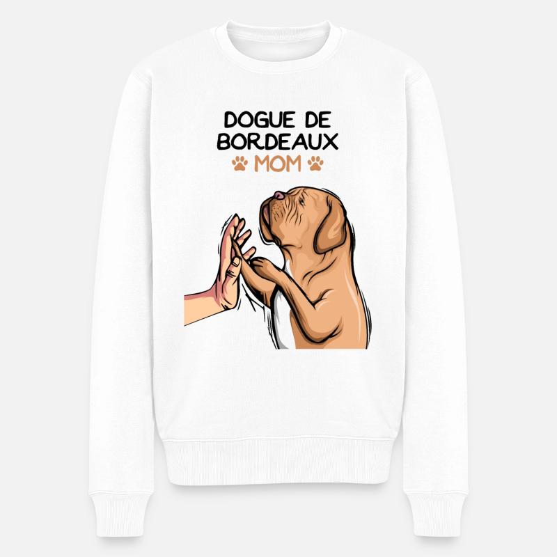 Chiens Dogue de Bordeaux - Pull Premium bio Homme - blanc