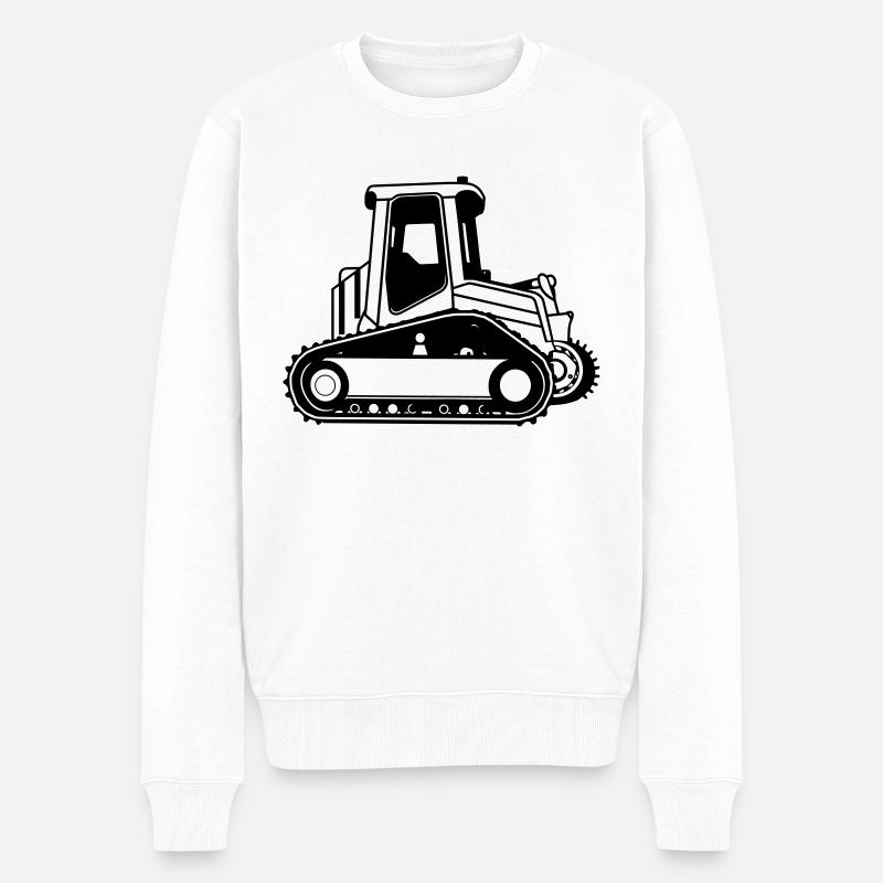 bulldozer - Pull Premium bio Homme - blanc