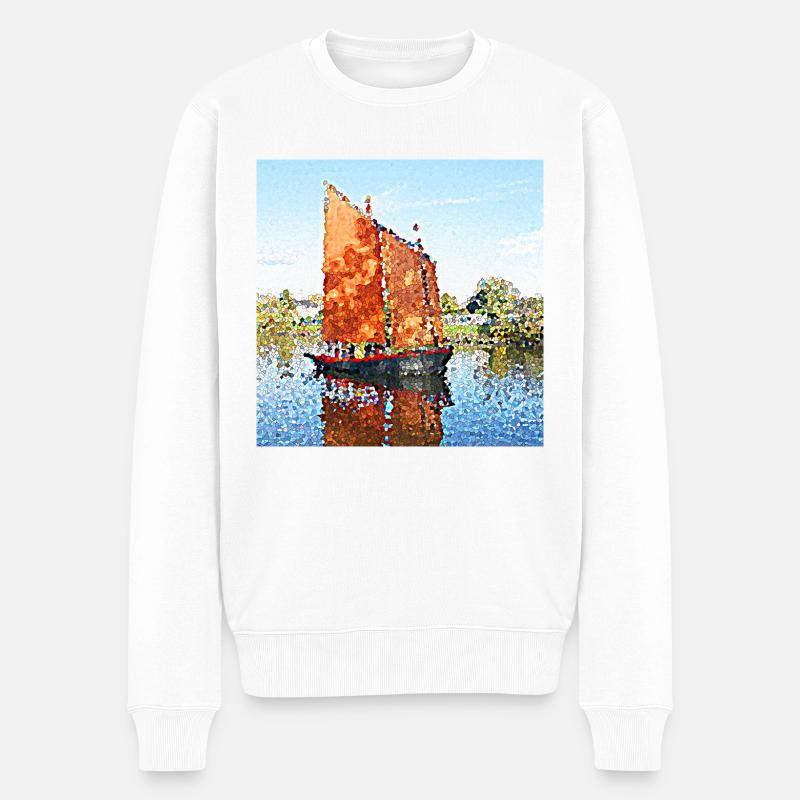 Le voilier de feu - Pull Premium bio Homme - blanc