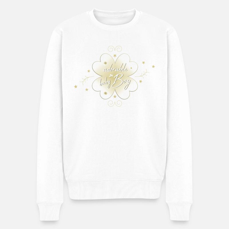 Baby Boy - Männer Premium Bio Pullover - Weiß
