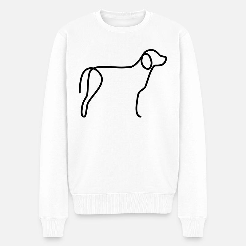 Beagle - Männer Premium Bio Pullover - Weiß