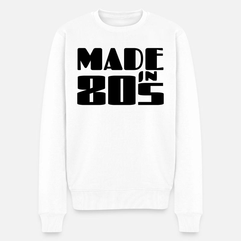 MadMade dans les années 80 - Pull Premium bio Homme - blanc