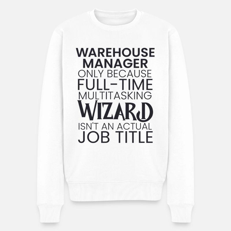 Assistant multitâche du gestionnaire d’entrepôt - Pull Premium bio Homme - blanc