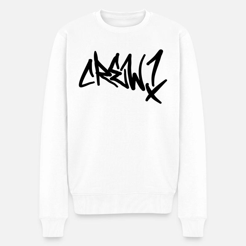 Crew Member - Männer Premium Bio Pullover - Weiß