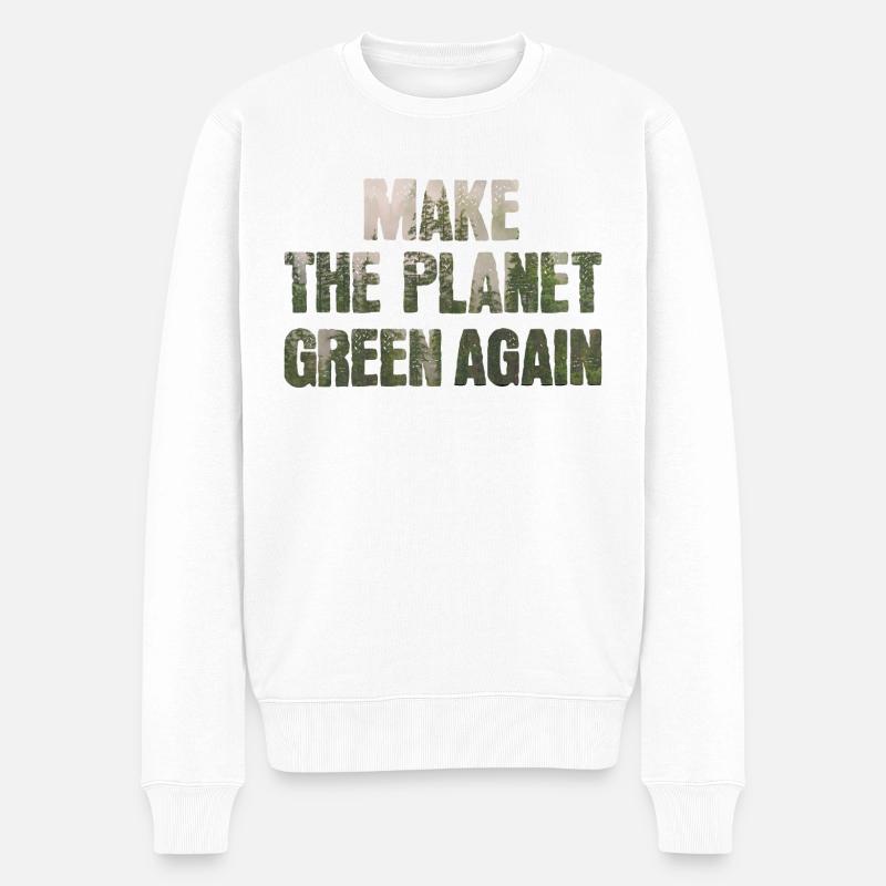 Planète verte - Pull Premium bio Homme - blanc