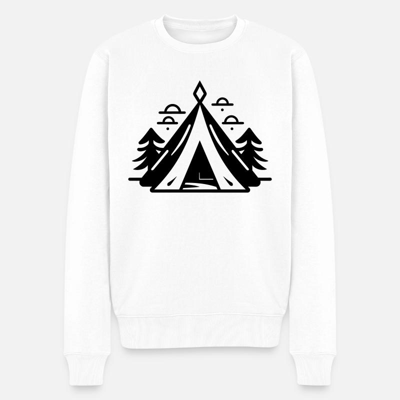 Camping - Pull Premium bio Homme - blanc