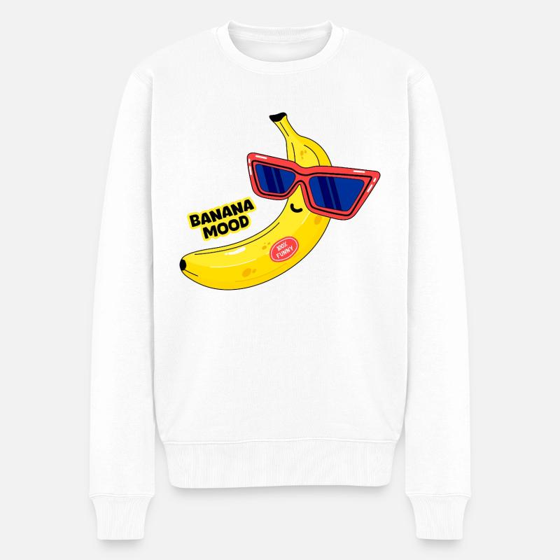 Banane - Pull Premium bio Homme - blanc