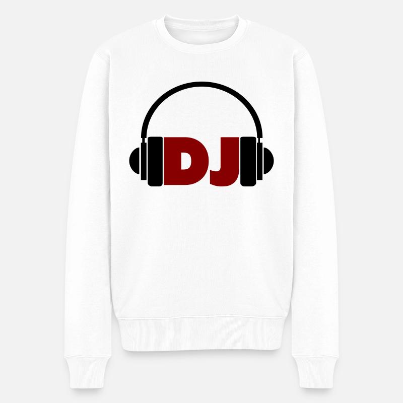 Casque DJ DeeJay - Pull Premium bio Homme - blanc