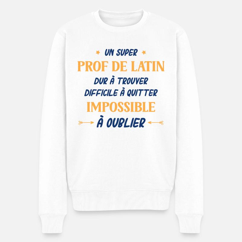 Un super prof de latin - Pull Premium bio Homme - blanc