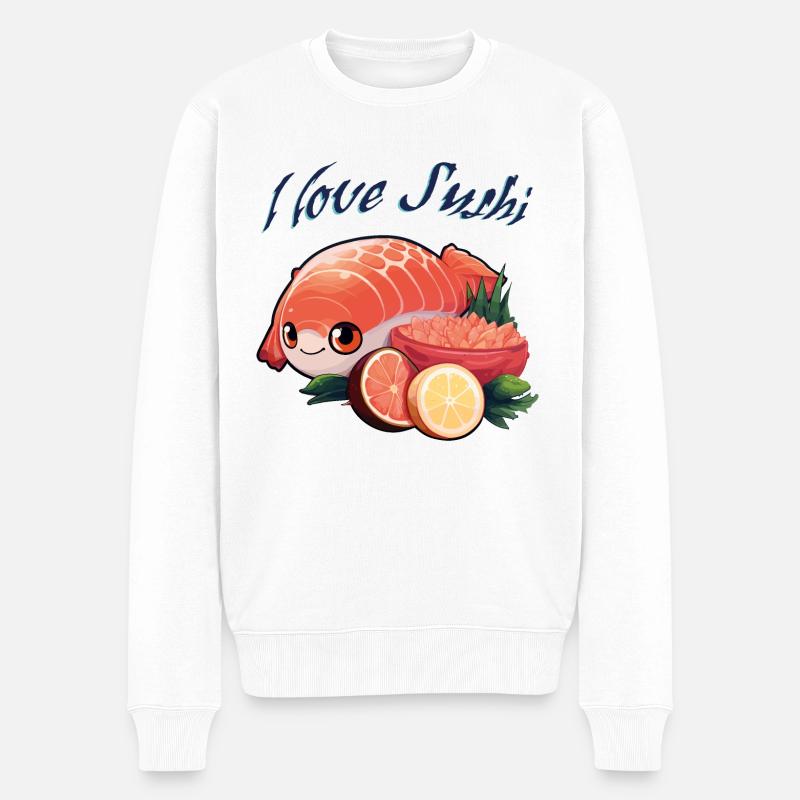 J’adore les sushis - Pull Premium bio Homme - blanc
