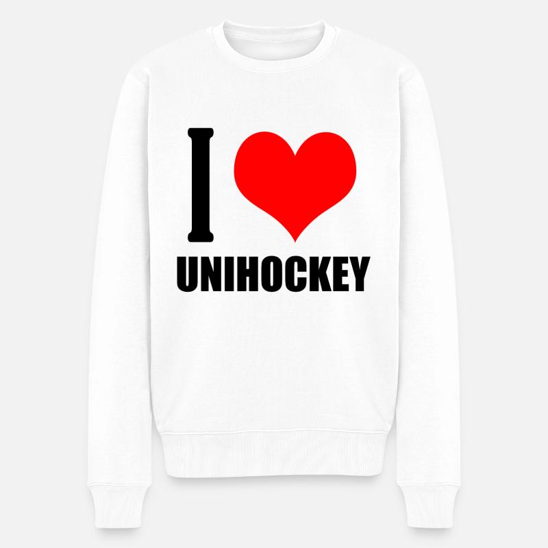 Unihockey - Männer Premium Bio Pullover - Weiß