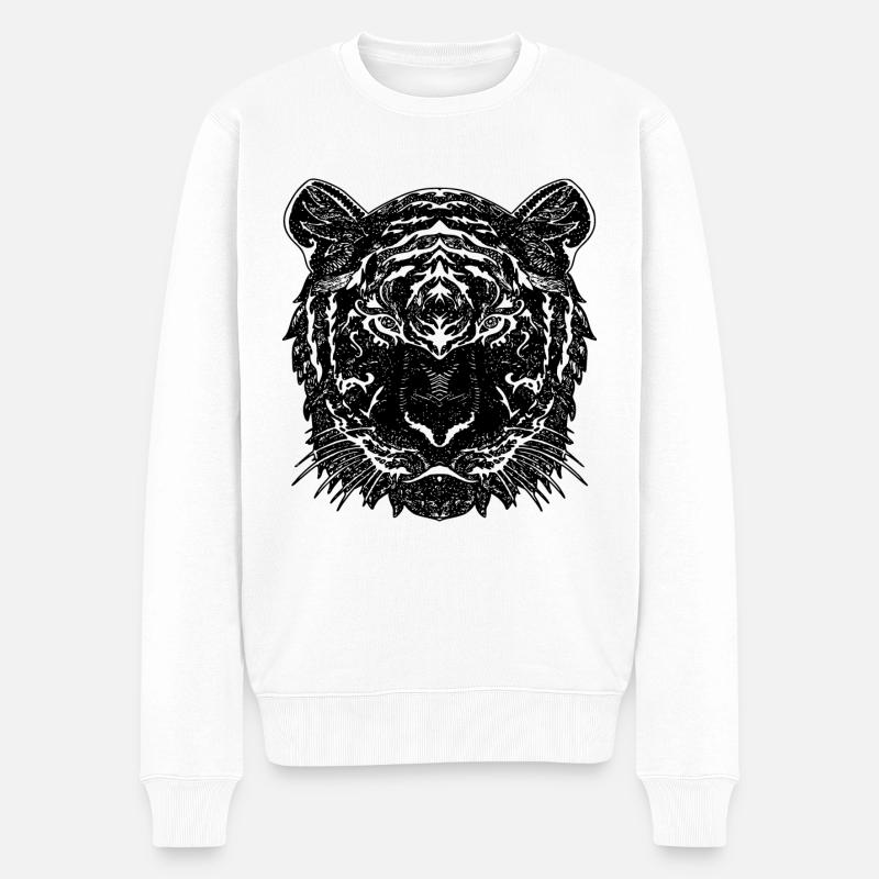 Teega - Männer Premium Bio Pullover - Weiß