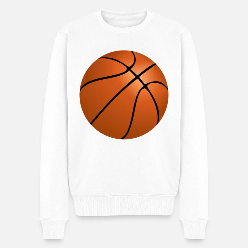 Ballon de basket - Pull Premium bio Homme - blanc