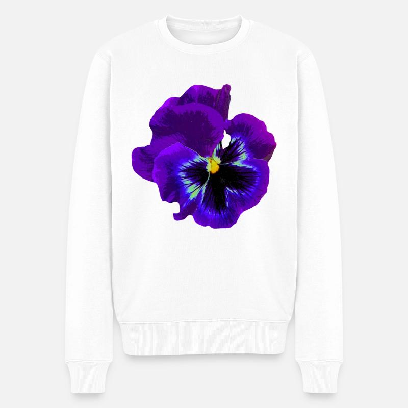 La pensée violette - Pull Premium bio Homme - blanc