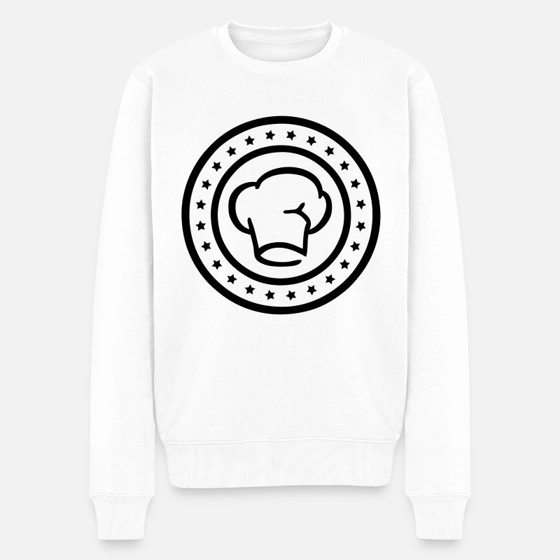 Chapeau de chef emblème - Pull Premium bio Homme - blanc