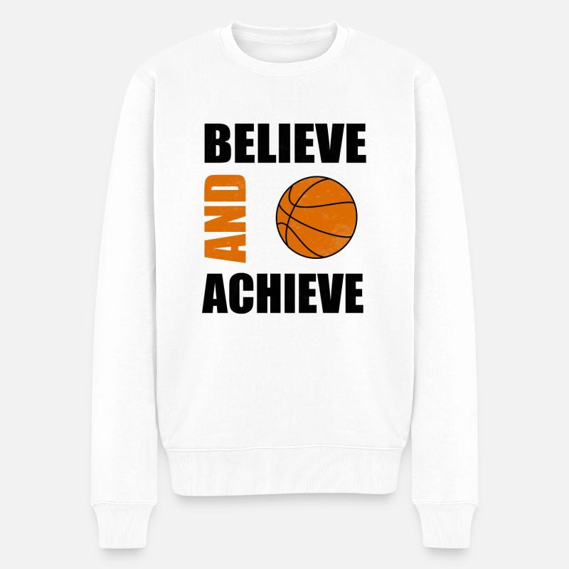 Basketball - Männer Premium Bio Pullover - Weiß