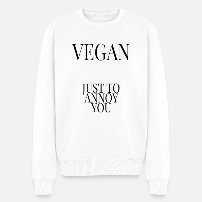 Vegan dictons Vegan végétalien - Pull Premium bio Homme - blanc