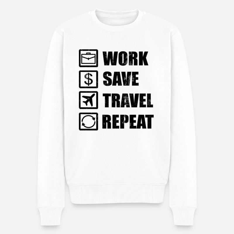 Voyage - Pull Premium bio Homme - blanc