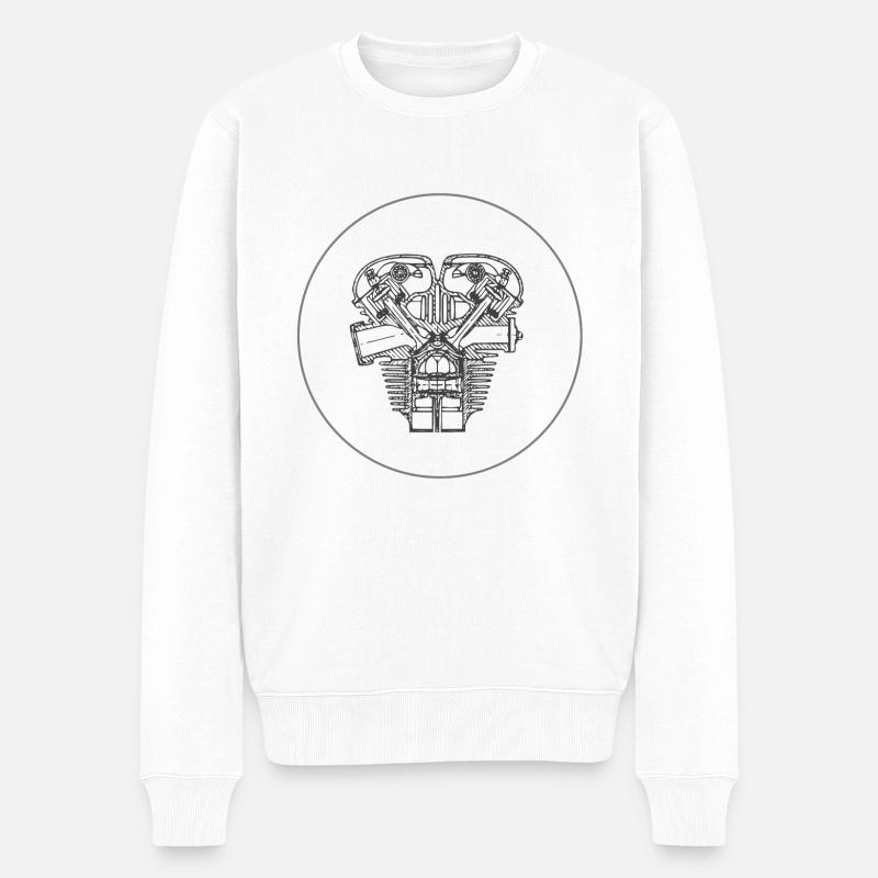 AWO 425 - masterpiece in engineering - white - Männer Premium Bio Pullover - Weiß