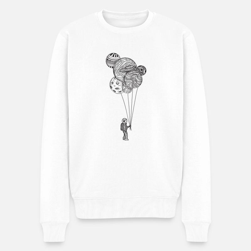 Ballon astronaute - Pull Premium bio Homme - blanc