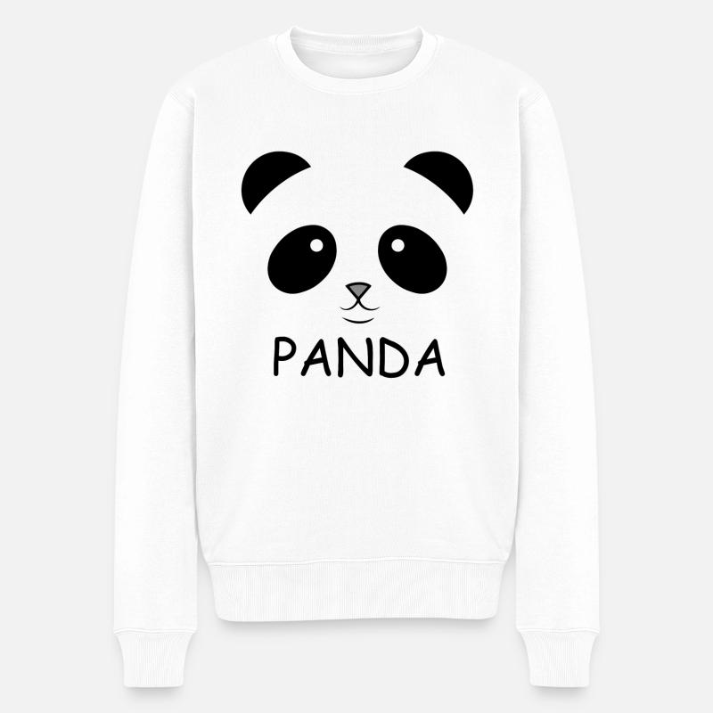 panda - Pull Premium bio Homme - blanc