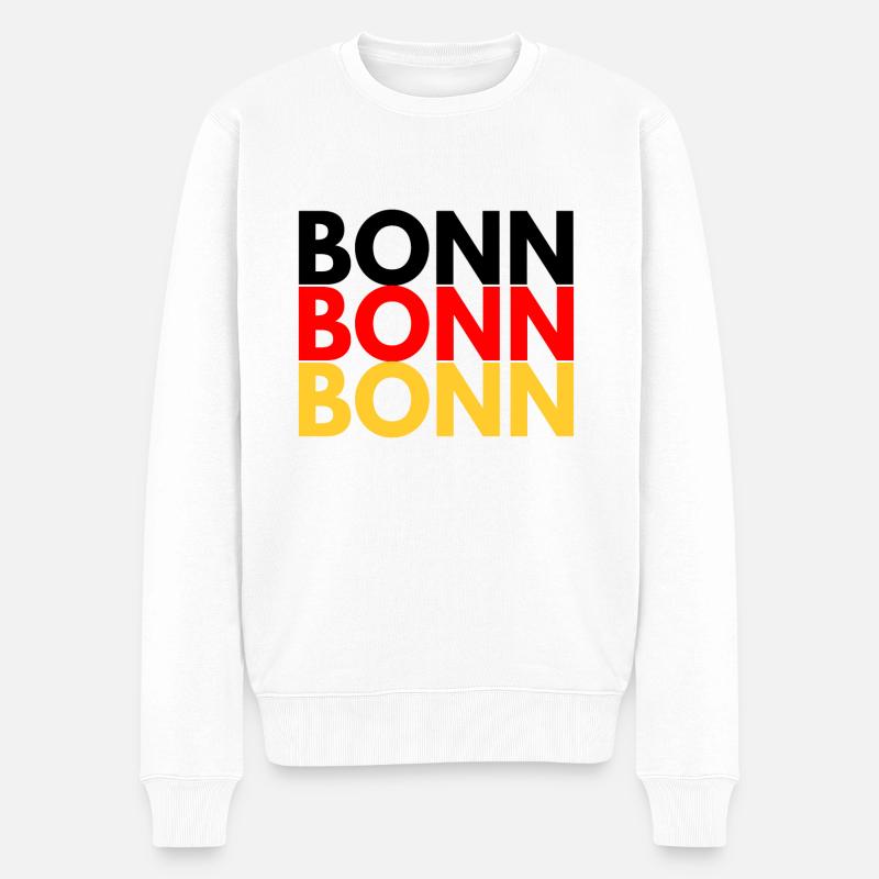 BONN Bonn Deutschland - Männer Premium Bio Pullover - Weiß