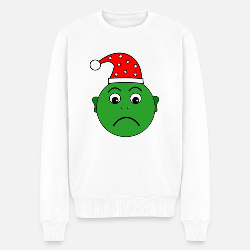 Noch ein Weihnachtsmuffel - Männer Premium Bio Pullover - Weiß