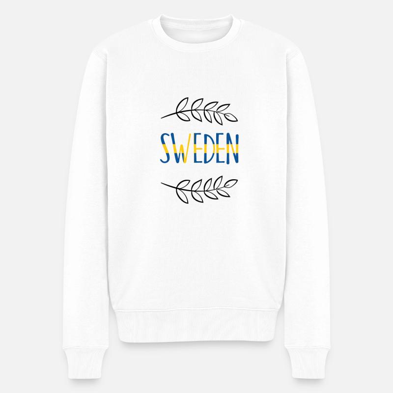 Sweden schwedisch Herkunft Geschenk - Männer Premium Bio Pullover - Weiß